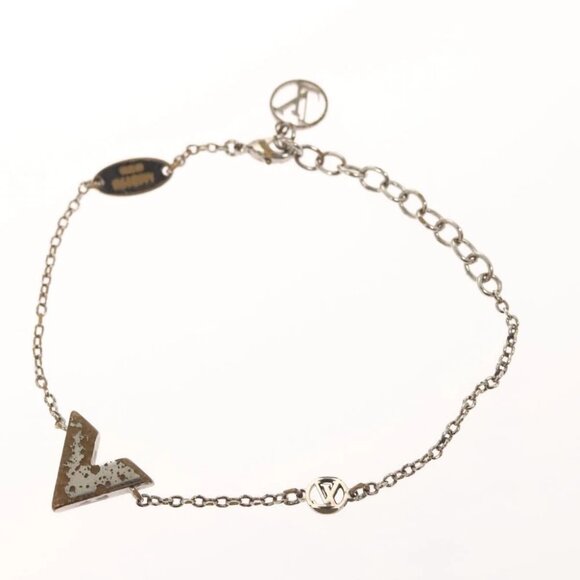 LOUIS VUITTON Essential V Bracelet metal Silver LV Auth - Picture 6 of 13